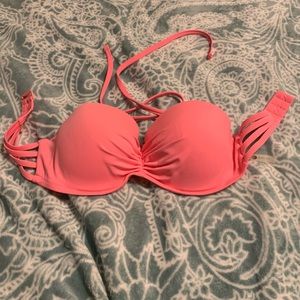 Pink bikini top